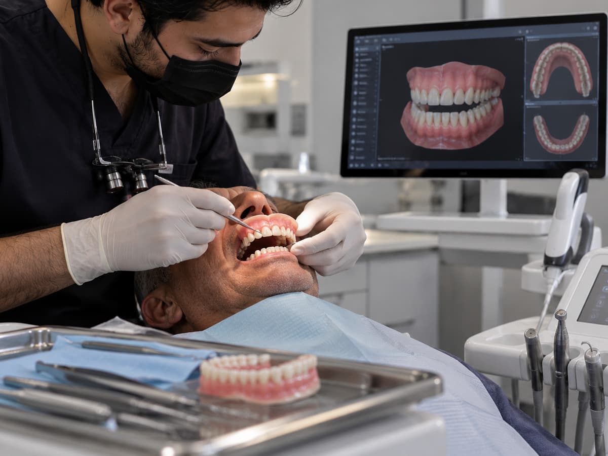 Step-by-step Complete Dentures procedure at Beverly Hills Clinic