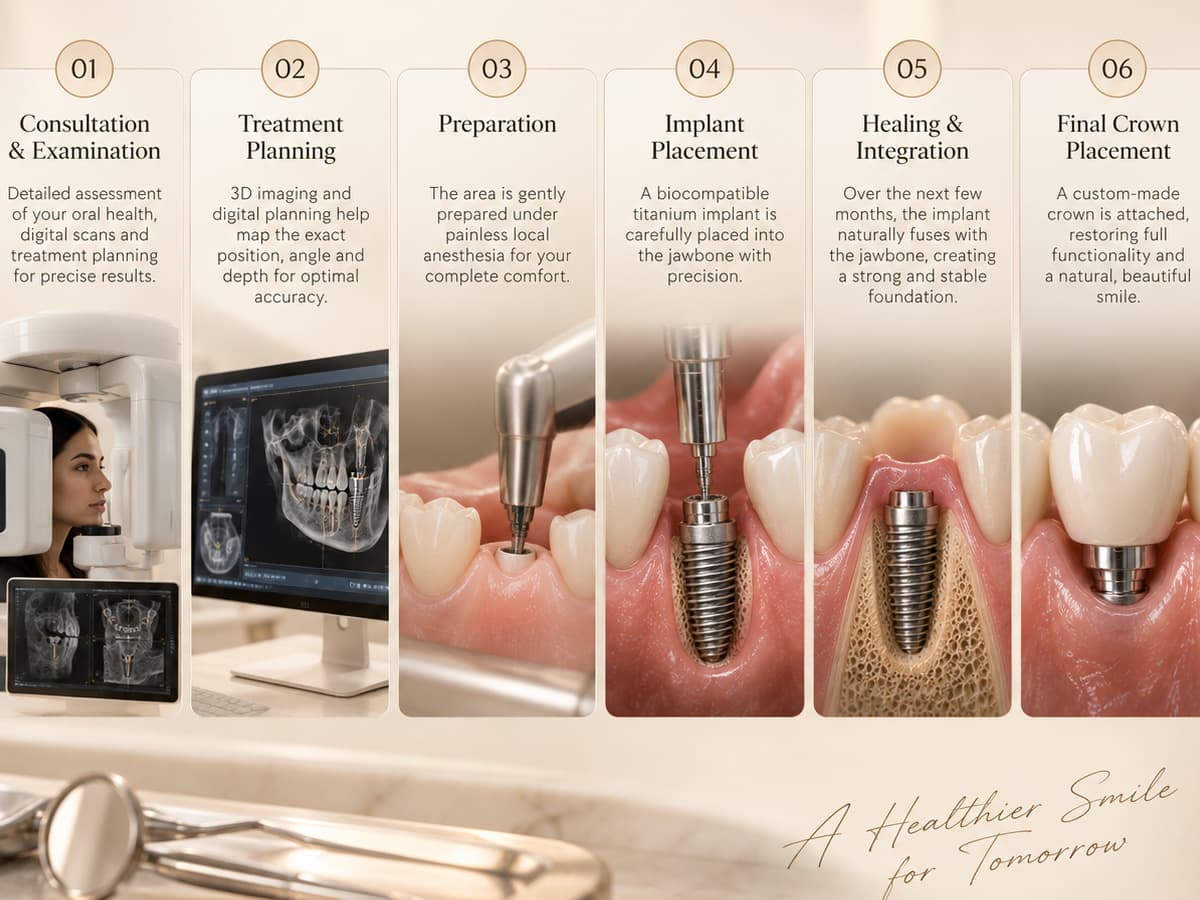 Step-by-step Dental Implants procedure at Beverly Hills Clinic