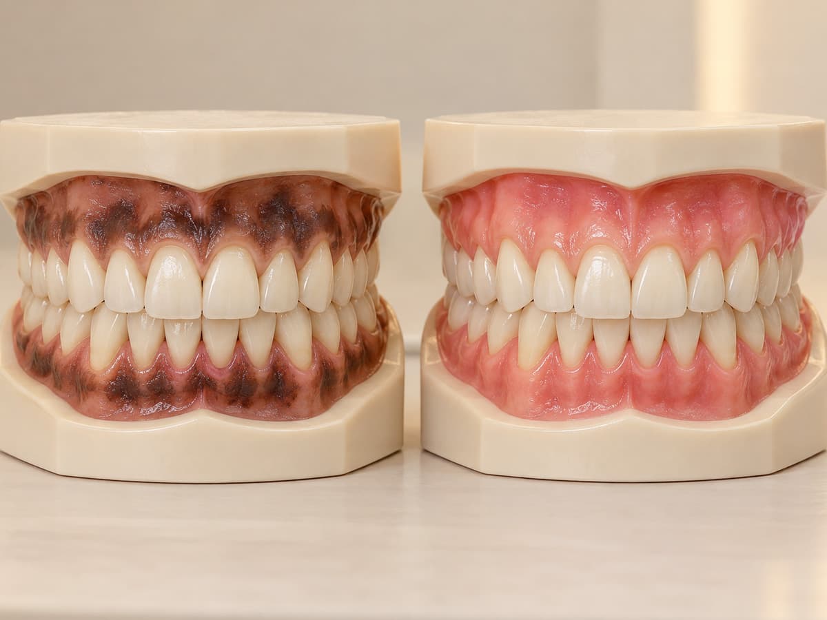Step-by-step Gum Depigmentation procedure at Beverly Hills Clinic